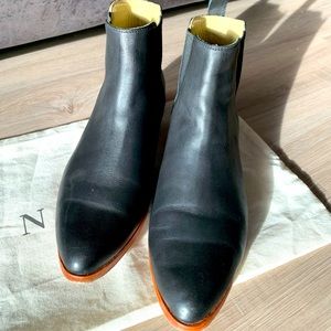 Nisolo Black Leather Chelsea Boots
